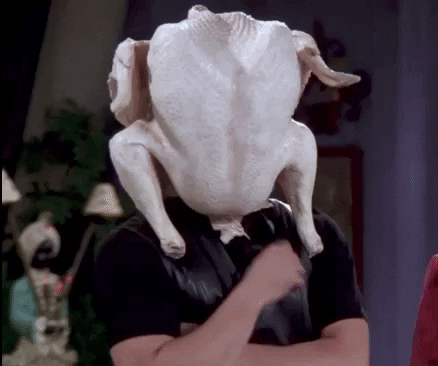 Thanksgiving Funny Friends Turkey Head GIF