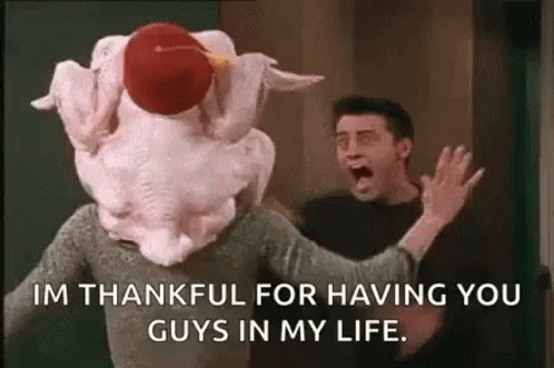 Thanksgiving Scare Joey Tribbiani Startled Meme GIF