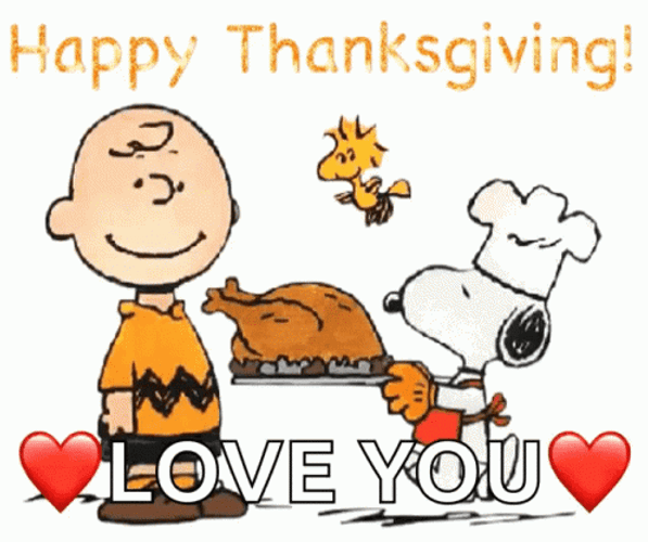 Thanksgiving Snoopy Cooks GIF 