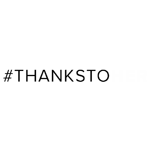 #ThankstoHer Logo in Black and Green