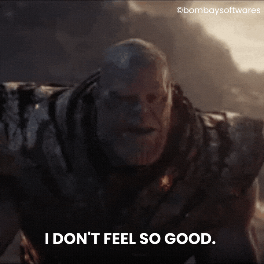 Thanos Don't Feel So Good So Ill Do It Myself GIF