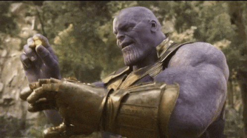 Thanos From Avengers Infinity War Holding Gold