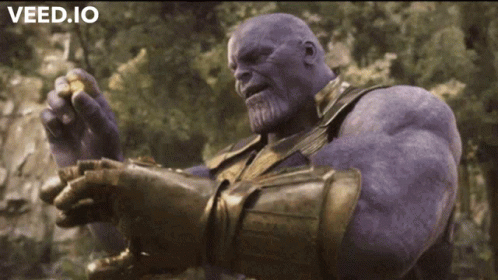 Thanos From Avengers Infinity War Holding Gold GIF
