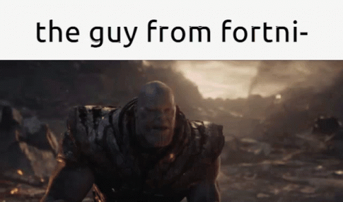 Thanos Guy From Fortnite Building GIF