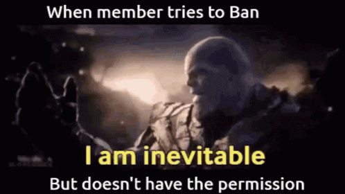 Thanos I Am Inevitable Banning Member Meme GIF