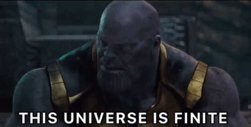 Thanos I Am Inevitable Finite Universe GIF