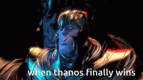 Thanos I Am Inevitable Funny Duckface GIF