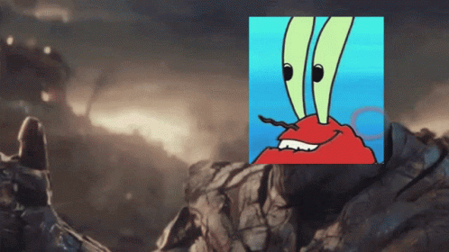 Thanos I Am Inevitable Mr Krabs Swap GIF