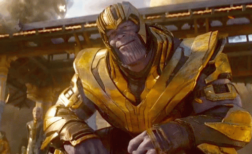 Thanos In Gold And Purple Armor GIF