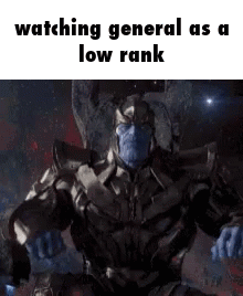 Thanos Is Watching General As A Low Rank On A Video Game . GIF