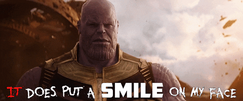 Thanos Snap Smile On My Face GIF