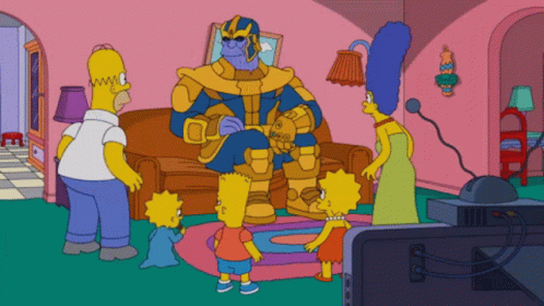 Thanos Snap The Simpsons GIF