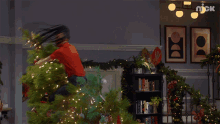 That Girl Lay Lay Stuck On Christmas Tree GIF