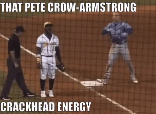 That Pete Crow-Armstrong Crackhead Energy Is Written On A Baseball Game GIF