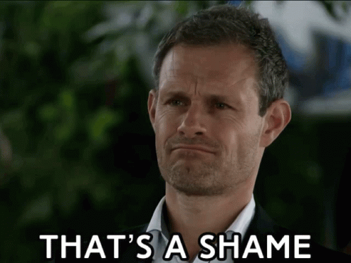 That's A Shame Disappointed Face GIF