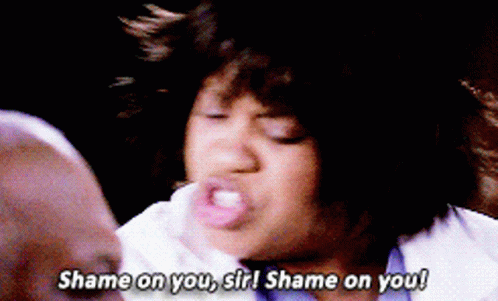 That's A Shame Grey's Anatomy Miranda Bailey GIF