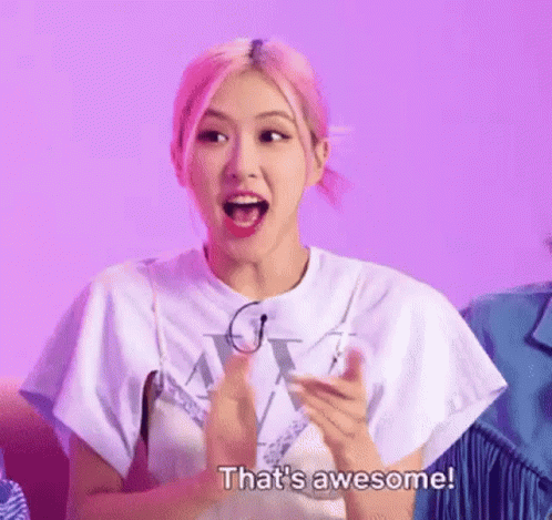 That's Awesome Blackpink Clapping Rosie GIF