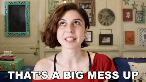 That's Big Mess Up When Keeping It Real Goes Wrong GIF