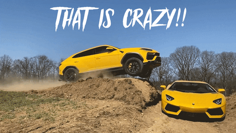 That's Crazy Yellow Car Stunt GIF