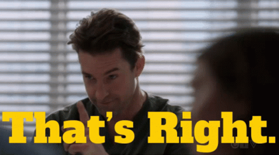 That's Right Correct White Guy GIF