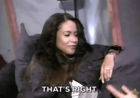 That's Riiight Aaliyah Nonchalant GIF