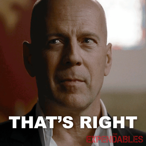 That's Riiight Bruce Willis GIF