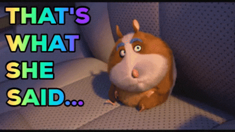 That's What She Said Cartoon Hamster GIF