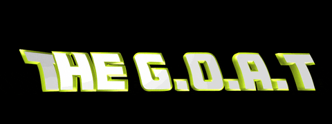 That's Why He's The Goat Flipping Text Art GIF