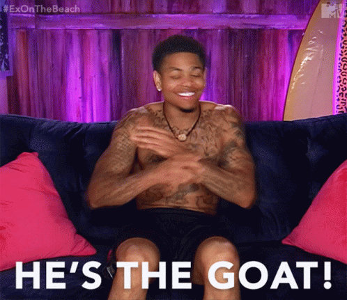 That's Why He's The Goat Mechie Harris GIF