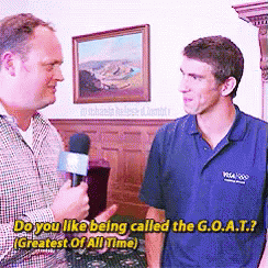That's Why He's The Goat Michael Phelps Interview GIF