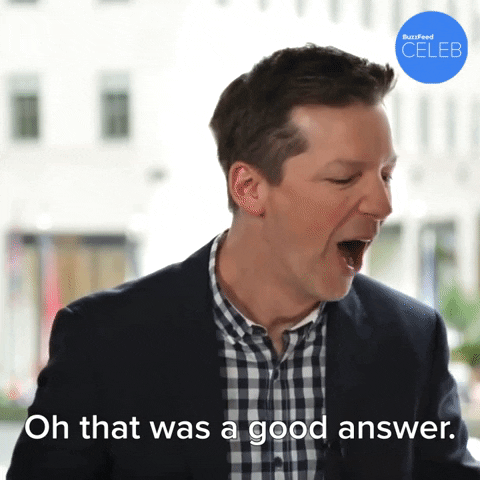 That Was A Good Answer Sean Hayes GIF