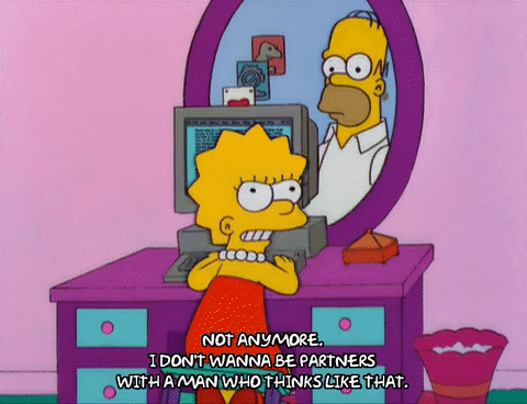 Thats A Man Homer And Lisa Simpson GIF