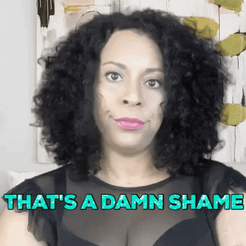 Thats A Shame Upset Lady GIF