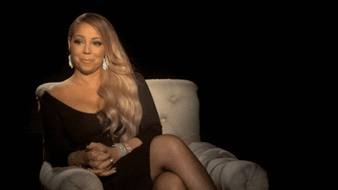 Thats Cute Mariah Carey Sitting GIF