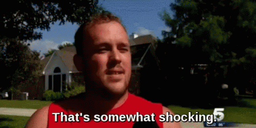 Thats Quite Shocking Man In Red Tee GIF