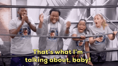 Thats What Im Talking About Cheering Beside Boxing Ring GIF