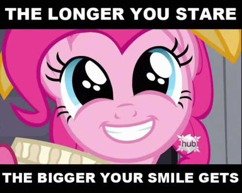 The Longer You Stare Pinkie Pie GIF