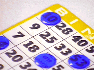 The 90's Bingo Game Card Stamp GIF