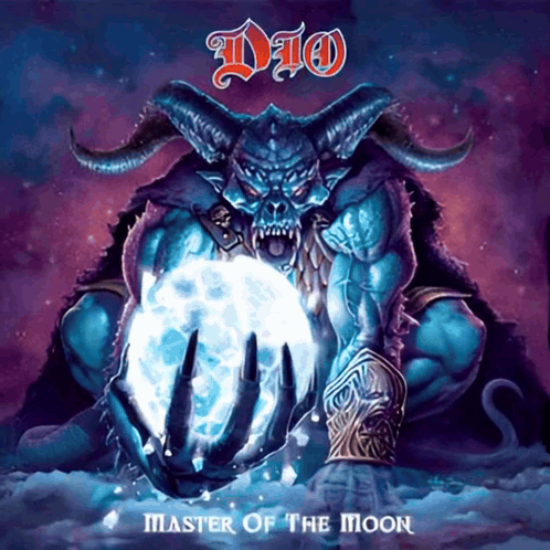 The Album Cover For Dio 'S Master Of The Moon Features A Demon GIF