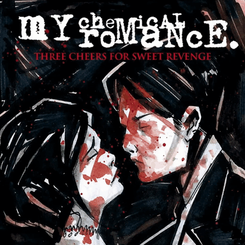 the album cover for my chemical romance shows a man and woman kissing