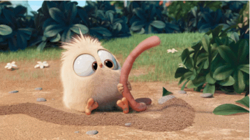 The Angry Bird Movie Hugging The Worm GIF