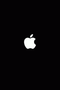 The Apple Logo Is Displayed In A Glitch Effect GIF