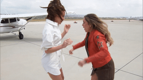 The Bachelorette Besties Hug GIF