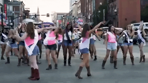 The Bachelorette Girls Mob Dance GIF