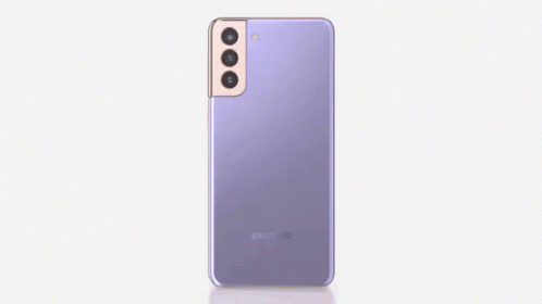 The Back Of A Purple Phone That Says Phantom Gold GIF