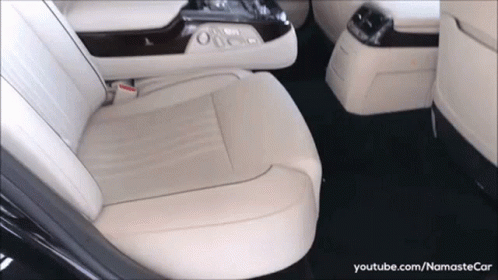 The Back Seats Of A Car Are Shown On Youtube GIF