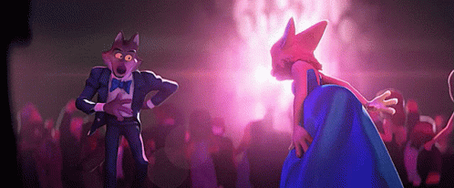 The Bad Guys Mr. Wolf Diane Dancing GIF