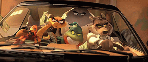 The Bad Guys Mr. Wolf Drives GIF