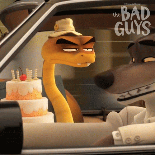 The Bad Guys Mr. Wolf Mr. Snake Car GIF