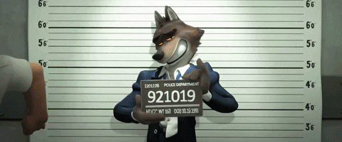The Bad Guys Wacky Mugshot GIF